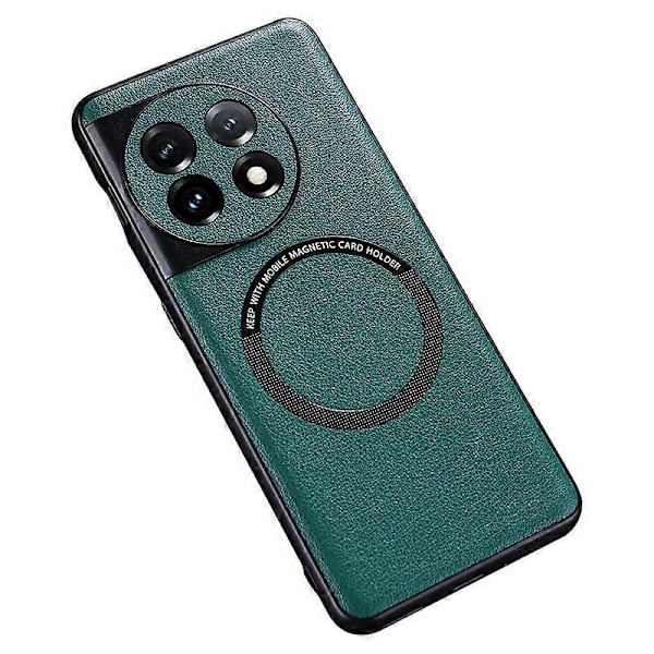 Kompatibel med MagSafe oplader etui til OnePlus 11 5G PU læderbelagt TPU+PC telefon bagcover Multicolor Style A