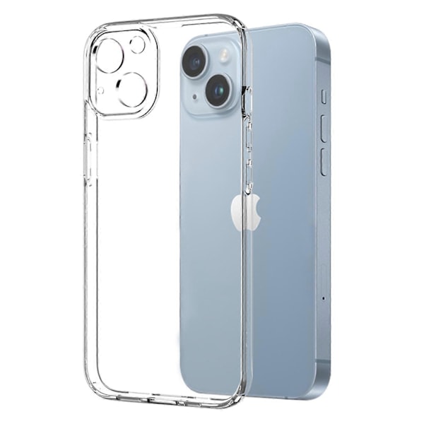 NORTHJO För iPhone 14 Plus 2-i-1 TPU-telefonfodral + Repskyddande skärmskydd i härdat glas