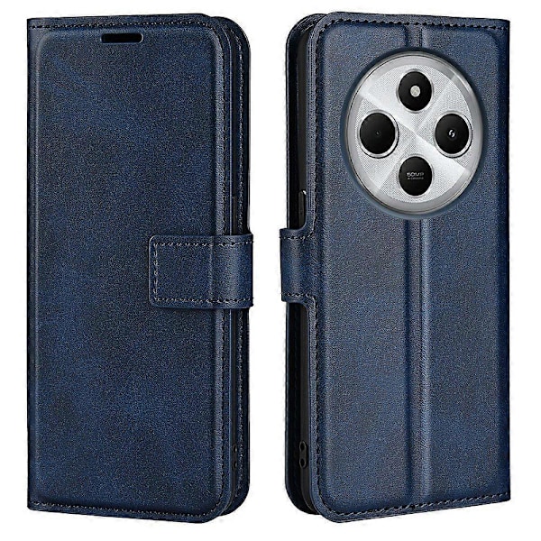Ställfodral för Xiaomi Poco C75 4G/Redmi 14R 5G/14C 4G, reptåligt telefonfodral i kalvtexturerat läder Multicolor Style E