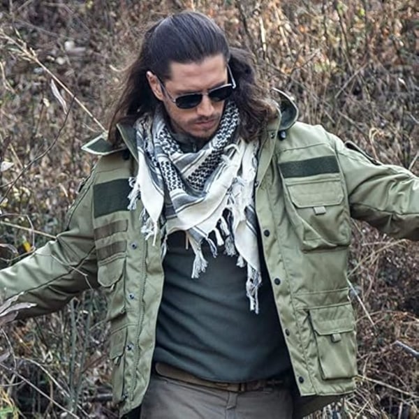 Military Shemagh Tactical Desert Keffiyeh Scarf med tofs