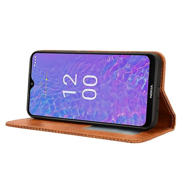 För Nokia C210 Case Plånbok Retro Pu Läder Skyddstelefon Cover Brown