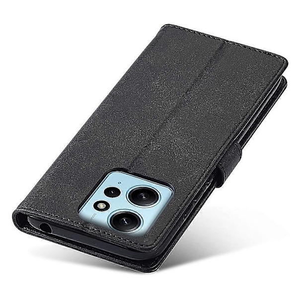 LC.IMEEKE Plånboksfodral för Xiaomi Redmi Note 12 4G Kalvtextur PU Läder Ställ Telefonskal Multicolor Style A