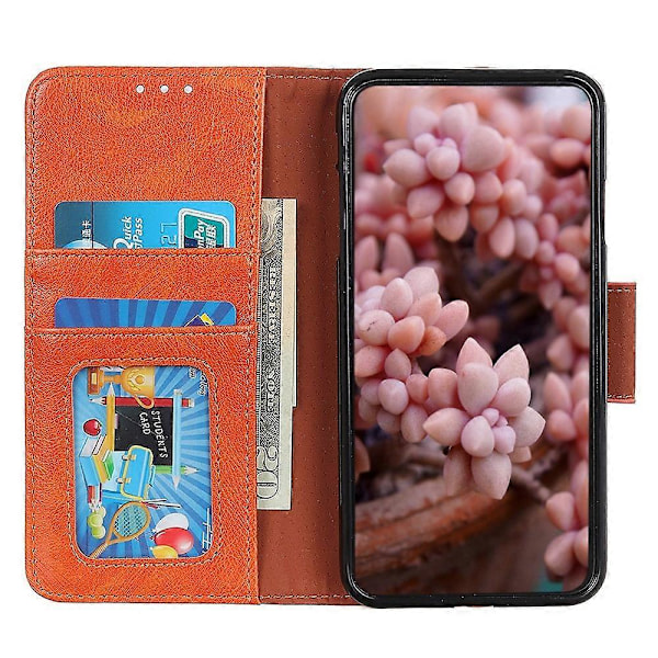 Til Samsung Galaxy A15 4G Etui Nappa Tekstur Spaltet Læder Telefon Stand Cover med Pung Multicolor Style C
