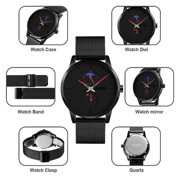Män Casual Quartz Watch Grön White