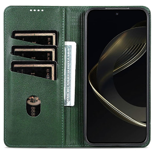 AZNS Samsung Galaxy A26 5G -kotelo, lehmännahkakuvioinen PU-nahkainen lompakkopuhelinkotelo- Multicolor Green