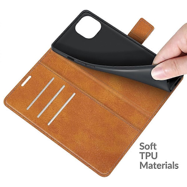 Folio Flip Magnetiskt Fyrkantigt Lås Läderfodral Skydd med Plånboksställ för iPhone 13 6.1 tum Multicolor Style C