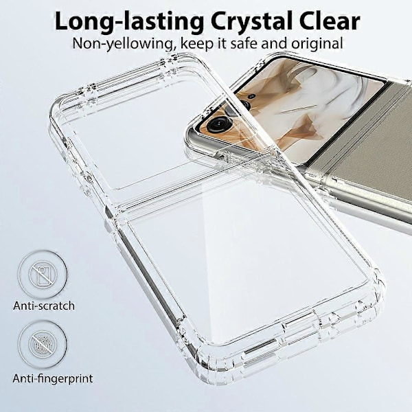 For Motorola Razr 2024 Deksel TPU + Akryl Klar Telefondeksel, Integrert Design