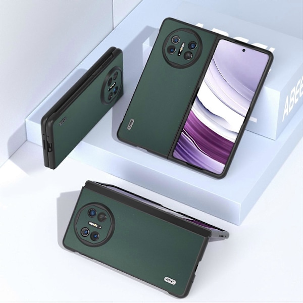 Skal för Huawei Mate X5, Slät Äkta Läder+PC Skyddande Fodral Multicolor Style D