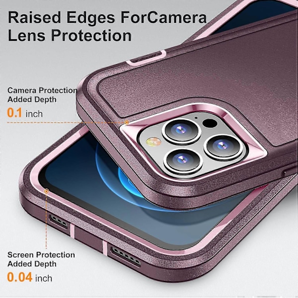 For iPhone 12/12 Pro Anti-Scratch Deksel TPU+PC Fallbeskyttelse Telefondeksel Multicolor Style E