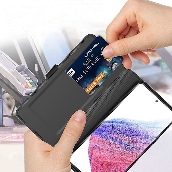 Skal för Samsung Galaxy A16 5G/A16 4G Stötsäkert TPU Innerskal Läder Telefonskydd Multicolor Style B