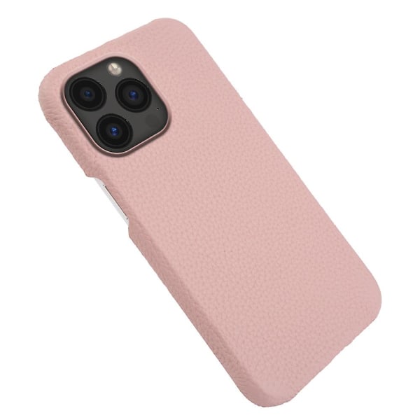 För Iphone 13 Pro 6.1" Anti-dropp cover kompatibelt med Magsafe läderbelagd PC- case Pink