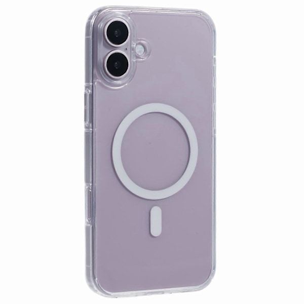 X-LEVEL Crystal Clear Series Skal för iPhone 16 Plus TPU+PC Telefonskal Kompatibelt med MagSafe - Grå Multicolor Transparent