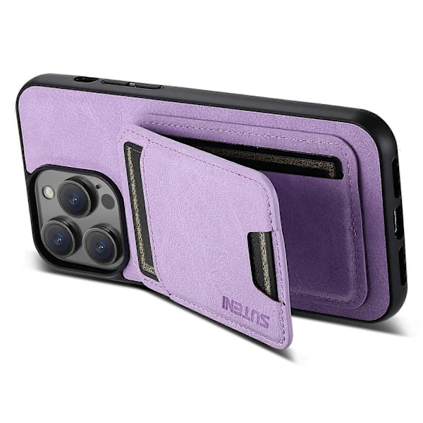 SUTENI H02 Fodral för iPhone 13 Pro Max 6,7 tum PU Läder+TPU Anti-damm Skyddsskal Multicolor Style C