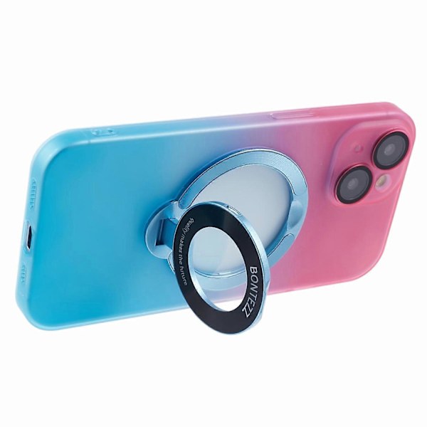 VOERO Hårt PC-skal för iPhone 15 Plus Hud-Touch Stöd Telefonfodral Kompatibelt med MagSafe Multicolor Style E