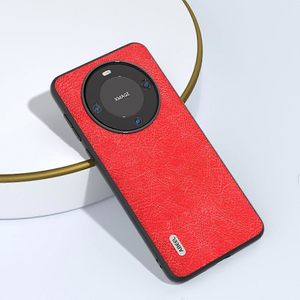 För Huawei Mate 60 Pro Mobilskal Retro Litchi Textur Läderbelagd TPU+PC Fodral Multicolor Style B