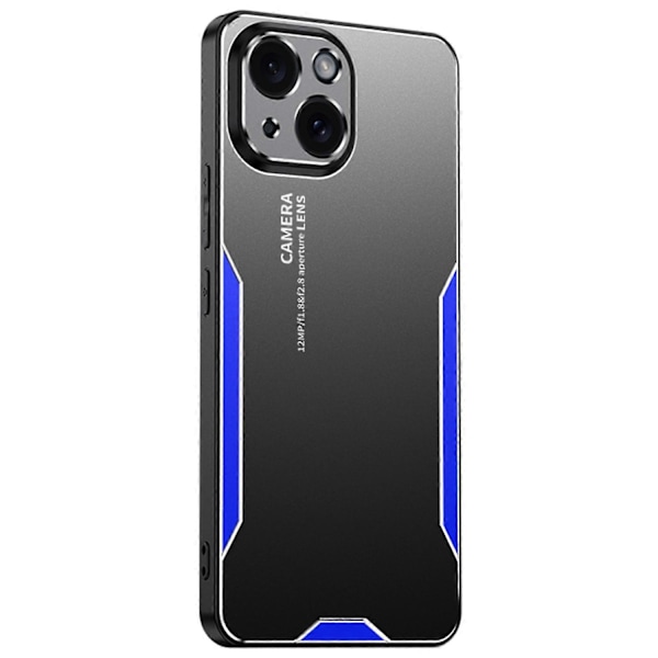 Skal för iPhone 15 Plus Aluminiumlegering+TPU+PC Matt Finish Smartphone-skydd Multicolor Style A