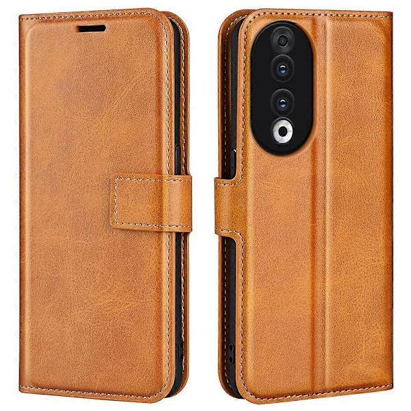 Til Honor 90 Telefon Cover Kalvetekstur Læder Cover Stativ Wallet Firkantet Magnetisk Lukning Etui Multicolor Style A