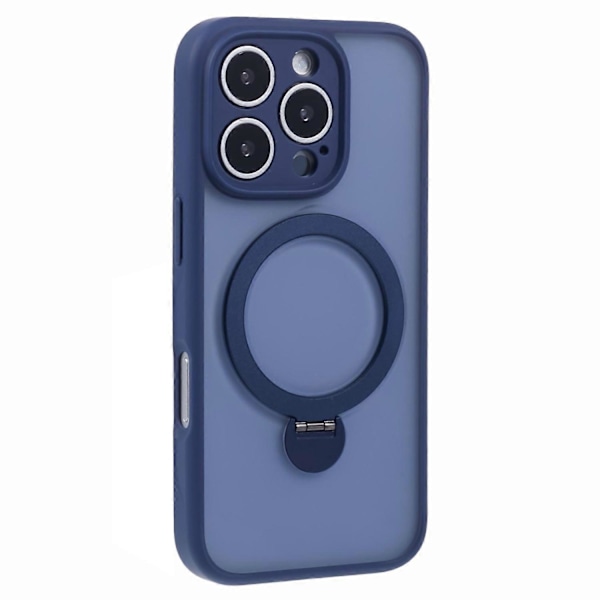 iPhone 16 Pro -kotelo, yhteensopiva MagSafe-yhteensopivan mattapintaisen TPU+PC-pyörivän jalustan kanssa Multicolor Style C