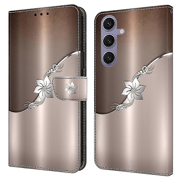 Til Samsung Galaxy S25 Etui Magnetisk Lås 3D Mønster Læder Wallet Telefon Cover Multicolor Style N