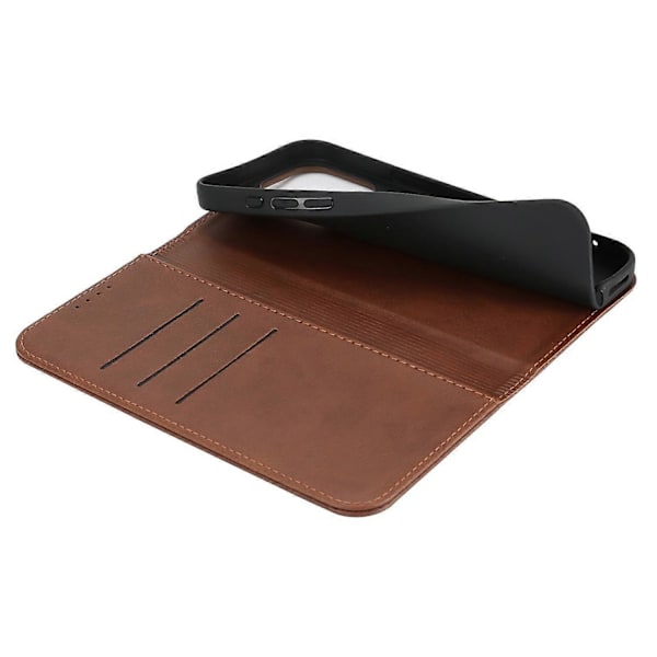 Til iPhone 16 Pro Cover PU Læder Kalvepræget Magnetisk Lukning Smartphone Cover Multicolor Style C