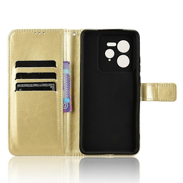 Til Realme GT 7 Pro 5G Etui Crazy Horse Tekstur PU Læder Telefon Wallet Cover Multicolor Style C
