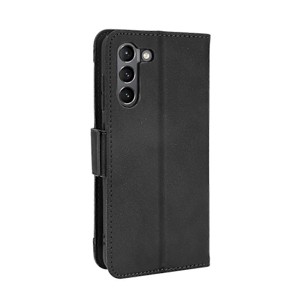 Flerfacksdesign Läder Telefonfodral Plånboksställ för Samsung Galaxy S21 FE Multicolor Style A