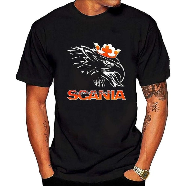 Crazy Top Tee Casual Herr O-ringad Casual T-shirts Scania Logo Herr Rundhalsade Toppar Svart Storlek S 3xl Kortärmade T-shirts Svarta -vuxen, 3xl Black 3XL