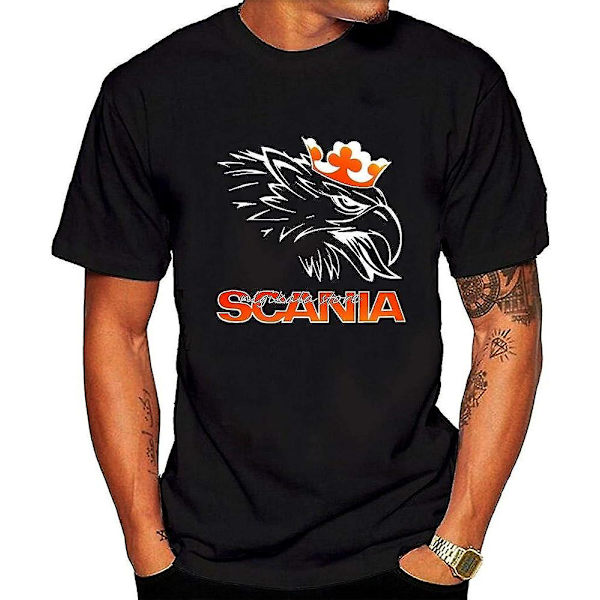 Crazy Top Tee Casual Herr O-ringad Casual T-shirts Scania Logo Herr Rundhalsade Toppar Svart Storlek S 3xl Kortärmade T-shirts Svarta -vuxen, 3xl Black XXL