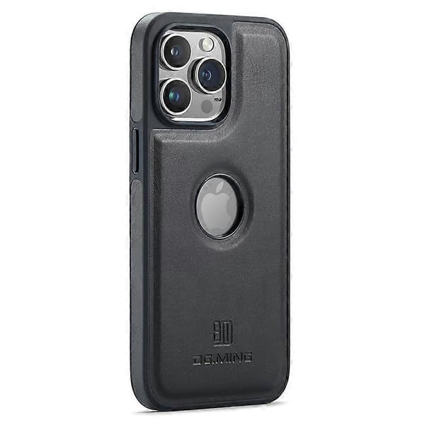 Til iPhone 14 Pro Max Cover Logo View PU Læder+PC+TPU Stødsikkert Cover Multicolor Style B