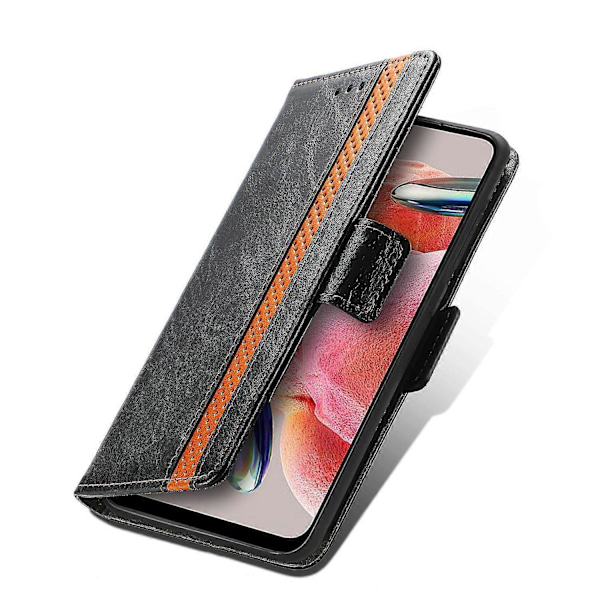 CASENEO 002 Serie Til HMD Pulse Pro Etui Standpung Splejsning PU Læder Cover - Mørkebrun Multicolor Black