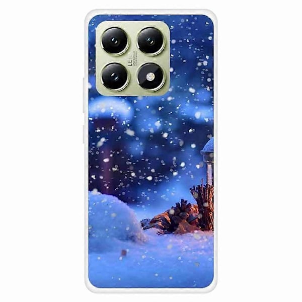Skal till Xiaomi 14T Festligt Julmönster TPU Skyddande Mobilskal Multicolor Snowflake