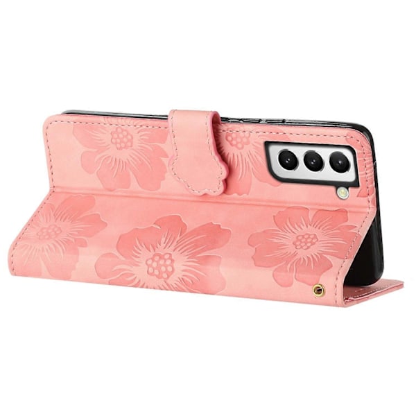 Til Samsung Galaxy S21+ 5G Wallet Telefon Cover PU Læder Shell Stand Blomster Præget Telefon Case Multicolor Style A
