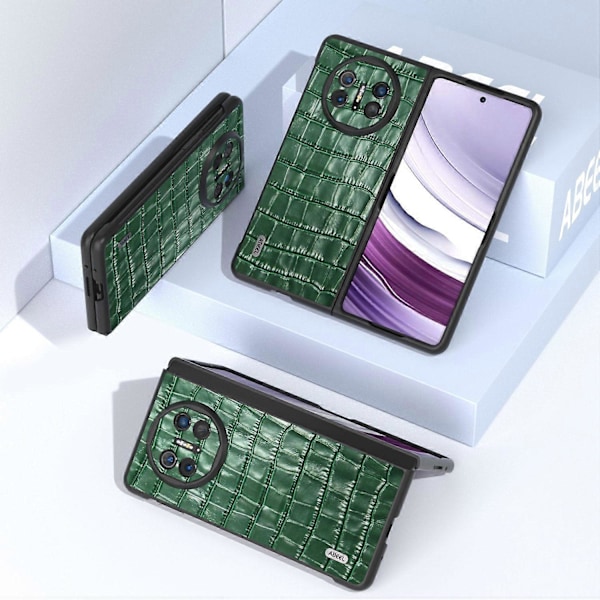 Skyddsfodral för Huawei Mate X5 Äkta Läder+PC Krokodiltextur Multicolor Style B