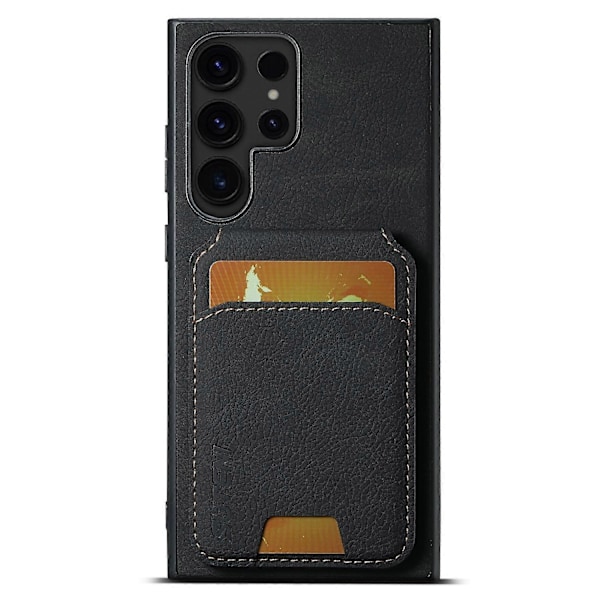 SUTENI H02 Etui med Støttefod og Kortpladser i Læder til Samsung Galaxy S23 Ultra Multicolor Style A