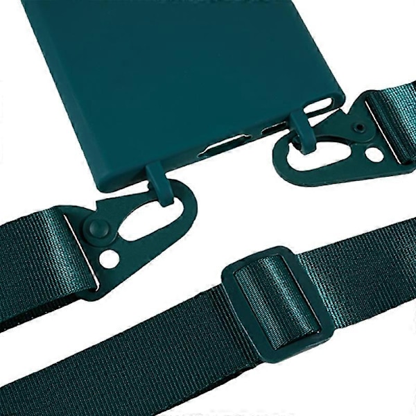 Matt TPU-baksida med justerbar rem för Samsung Galaxy S24 Ultra Multicolor Dark Green