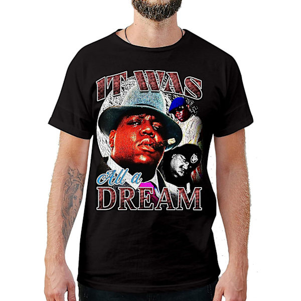 New School & Old School Hip Hop Rappere Streetwear Vintage Style It Was All A Dream T-shirts M