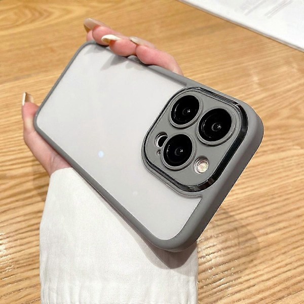 iPhone 15 Pro Max -kotelo, kirkas puhelinkuori, lasi+TPU+PC-hybridisuojus Multicolor Style E