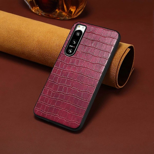 Til Sony Xperia 5 IV 5G Cover Krokodille Tekstur Læder Anti-Ridse Bagcover Multicolor Style E