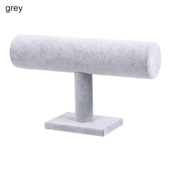 Sammets T-bar Stativ Förvaringsställ GRÅ grey