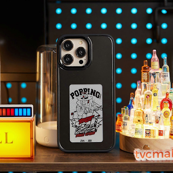 För iPhone 15 Pro Max Mobilskal NFC Anpassat Fodral 3-Färgs E Ink Skal DIY Smart Display