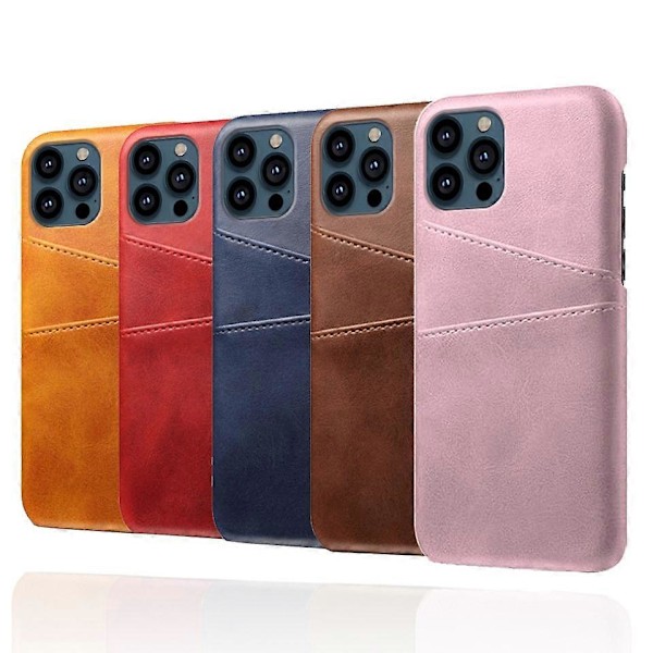 KSQ Kaksi Korttipaikkaa PU-nahkapäällysteinen PC-puhelinkotelo iPhone 13 Pro Max 6,7 tuumalle Multicolor Style F