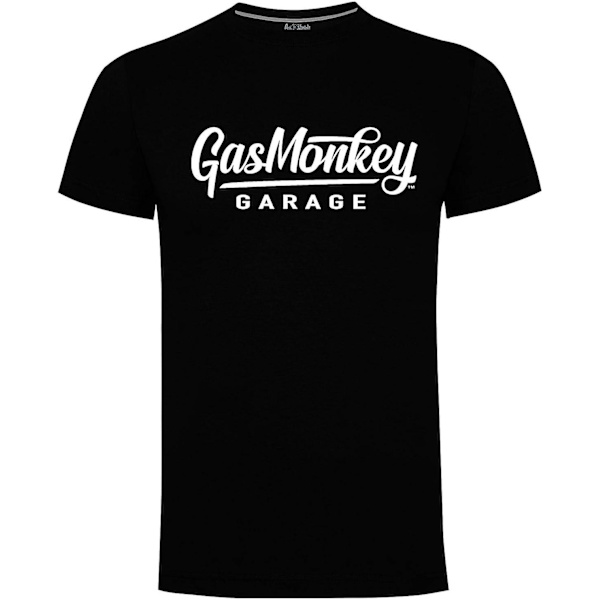 Gas Monkey Garage T-shirt Stort Script Logo Black M