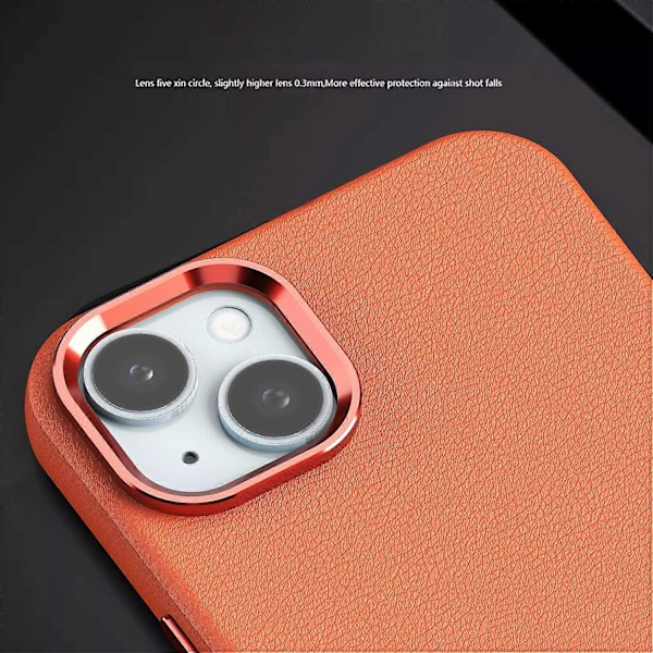 Til iPhone 14 Plus Cover Anti-Ridse PC+PU Læder Telefon Cover Kompatibelt med MagSafe Multicolor Style E