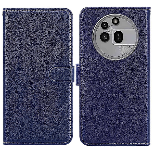 Til Nothing Phone (3a) Pro Etui Wallet RFID-blokering Litchi Tekstur Læder Telefon Cover Multicolor Blue