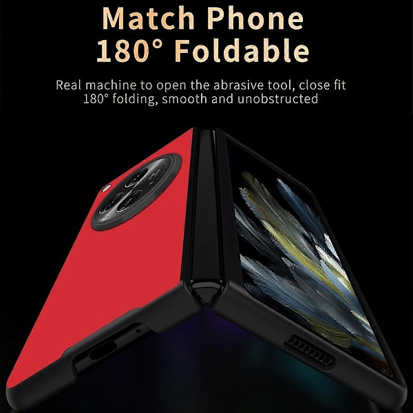 För Oppo Find N3 5G/OnePlus Open Skal PU Läderbelagd Hård PC Anti-fall Telefonskydd Multicolor Style C