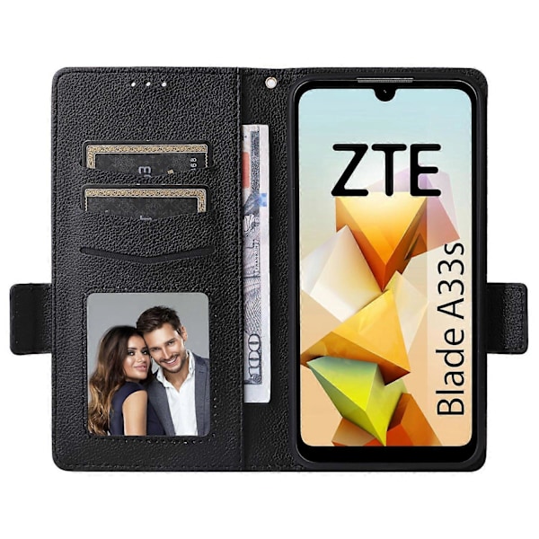 ZTE Blade A33S -kotelo magneettilukolla, nahkainen puhelinkotelo hihnalla Multicolor Style A