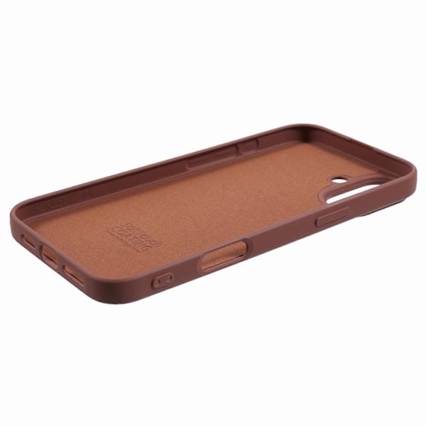 X-LEVEL Skal för iPhone 16 Plus, Mjukt TPU-skal med Flytande Silikontextur - Titanium Gold