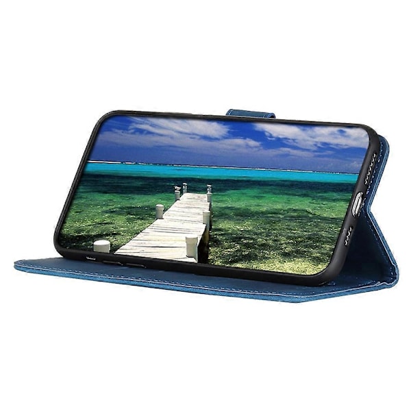 KHAZNEH Telefonfodral för Oppo A58 4G, Retro Textur PU Läder Ställ Plånboksfodral Multicolor Style C
