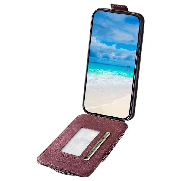 Fullt skydd Läder+tpu Vertikalt Flip Stand Skyddande phone case för Samsung Galaxy A54 5g Wine Red