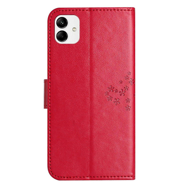 Til Samsung Galaxy A05 4G Etui Ugle Træ Præget Læder Telefon Cover med Pung Multicolor Style E